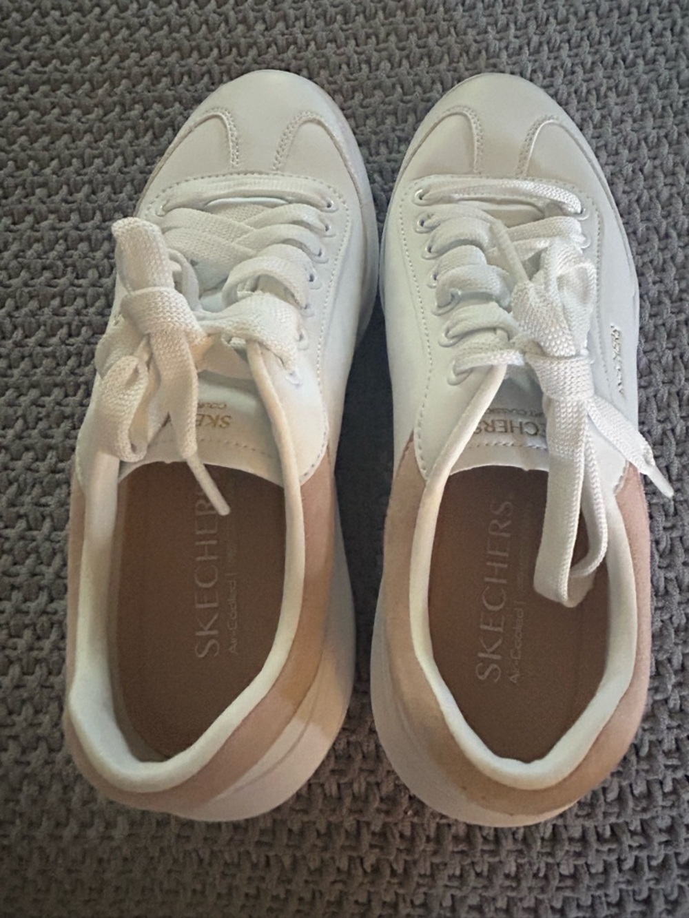 Skechers Women's White Low-Top Lace-Up Sneakers - Picture 3 of 6